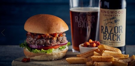 Tender Beef Burger with Ringwood Brewery